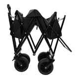 480Lbs Collapsible Wagon with Canopy,Wagon Stroller with 7" All-Terrain Wheels, Lightweight Foldable 28469453