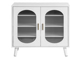 Two-door, polycarbonate sheet shoe cabinet with four internal layers, USB LED strip, and 24 37540155