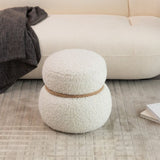 WKJ1Y White snowman stool, Greig plush cushion, playful and cute, suitable for any spacehite W2085P166458