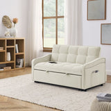 Loveseats Sofa Bed with Pull-out Bed,Adjsutable Back and Two Arm Pocket,TypeC and USB Charging with W1413124442