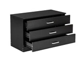 Modern Simple 3-Drawer Table Nightstand Dresser Black 39538677
