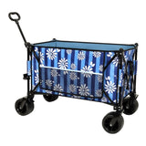 Heavy-Duty 480lbs Folding Wagon Cart with Bonus Picnic Mat - All-Terrain Beach Wheels, Drink W2932P283538