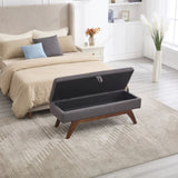 COOLMORE Teddy wool fabric, solid wood feet for solid weighing, and bed end stool with storage W1539P242732
