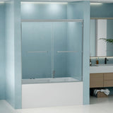 56"-60" W x 58" H Double Sliding Bathtub Shower Door, Semi-Frameless Bypass Tub Door, 1/4" W1573P292497