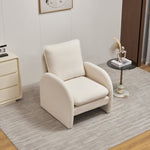 ZUN Modern Sherpa Upholstered Accent Chair, Comfortable Living Room Armchair, Lounge chair for Bedroom, W1765P169732