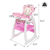 Multipurpose Adjustable Highchair for Baby Toddler Dinning Table with Feeding Tray and 5-Point W2181P154927