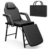 Portable Tattoo Chair for Client 72inch, Mobile Massage Table Foldable with Storage Bag, Black 40992098