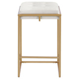 Beige and Gold Square Counter Height Stools B062P145674