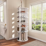 Rotating Shoe Rack Tower, 6-Tier Spinning Shoe Rack, Free Standing 360&deg Revolving Shoe Organizer, 16371756