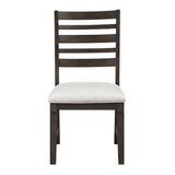 Classic Style Dark Espresso Finish Side Chairs Set of 2pc, Upholstery Seat Wooden Dining Furniture B011P348872