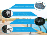 Solar heated shower 19188245