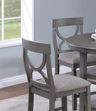 ZUN Counter Height Dining Table w Storage Shelve 4x Chairs Padded Seat Unique Design Back 5pc Dining Set B011P145834