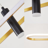 Javeriah 4 - Light Black/Gold Dimmable LED Pendant Light T3177P284002