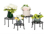 4 Round Ironwork Plant Racks With 4-1 Black Paint Prints 62508492