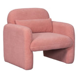 Stylish and Minimalist Teddy Fleece Single Sofa Chair with Arms and Pillow, Armchair, Accent Chair W1716P196472