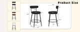 Fashionable and Comfortable - Two Sets of Ergonomic High Legged Bar Chairs, With Black Breathable W1151P279689