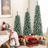 3-Piece Slim Pencil Christmas Tree Set - 216302505 Branch Tips, Simulated Snow 90263291