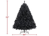 Clear Prelit Incandescent Black Hinged Spruce Artificial Christmas Tree, 6' 85568190