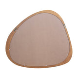 Solid Wood Mirror 45 Inch Asymmetrical Wall Mirror Wooden Framed Mirror Large Sized Dressing Mirror, W1435142944
