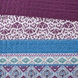 Full/Queen Reversible Quilt Set with Throw Pillows B03596119