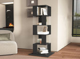 360&deg Rotating Bookshelf with Acrylic Plate, 5-Tier Tall, Floor Rack Simple Bookcase, Modern W409P167481