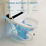 ZUN Smart Toilet with Heated Bidet Seat, toilet with bidet built in, AUTO Open/Close Lid, Feet Sensor T2559P163436