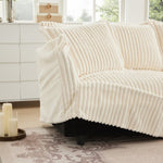 ZUN Koala Armless Sofa - Cream W3041P240122