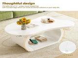 ON-TREND 39.3"*23.6" Modern Cloud Coffee with 1.5" Thicktop, Cream Style Irregular End N721P262567K
