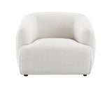 Lucifer White Shimmer Fabric Chair B2726P308603