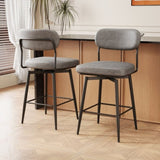 360 &deg Rotating Bar Chair Bar Stool bar stools set of 2 piece set with leather cushions and iron W1727P251186