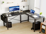L Shaped Computer Desk Corner Desk, Gaming Table 50 inch PC Writing Study Desk for Home Office Dorm 12594299