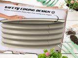 Set of 2 Raised Garden Beds Metal Planter Box Kit with Safety Edging, Easy-to-Assemble Stock Tank 88327592