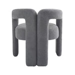 ZUN Teddy fabric modern design dining chair,open-Back ,modren kitchen armchair for Dinging Room 82871364