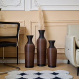Desktop Vase, Brown Decorative Floor Vase, Classic and Neat Floor Vase, High Independent Flower W2796P261490