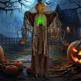 6ft Halloween Animatronic Ghost Pumpkin - Light-Up Design, Sound Touch Activated, Spooky Movements 37474877