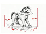Back and Forth Rocking Horse with Sound Effects, Ride On Horse Toy for 12-36 Months Toddlers, Gray 96552428