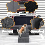 4-Step Dog Stairs with Storage - MDF Build , Dutch Velvet Comfort, 15"x6.5" Steps 75608027
