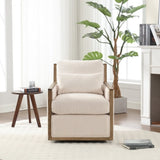 COOLMORE Corduroy Swivel Chair, Comfy Accent Sofa Chair for Living Room, 360 Degree Swivel W395P209380