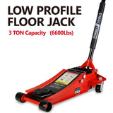 ZUN Hydraulic Low Profile and Steel Racing Floor Jack with Dual Piston Quick Lift Pump,3 Ton W1239115443