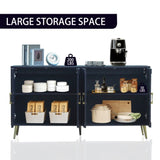 Modern Lacquered 4 Door Wooden Cabinet Sideboard Buffet Server Cabinet Storage Cabinet, for Living W1435P191610