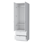 ZUN White 2-Door 2-Drawer Wardrobe B062P205246