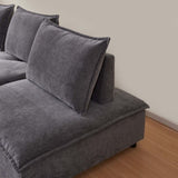 Modern Upholstered Chair Leisure Sofa Lounge Chair Removable Pillow - Armless Accent Chair for W1765P190109