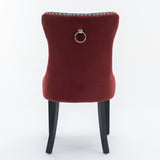 A&A Furniture, Nikki Collection Modern, High-end Tufted Solid Wood Contemporary PU and Velvet W1143P151482
