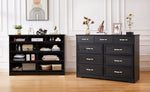 ZUN Bedroom dresser, 9 drawer long dresser with antique handles, wood chest of drawers for kids room, W1162141860