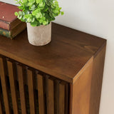 Mid Century Modern Fluted Hollowed Out Sideboard Cabinet with 2 Outlet Holes, Buffet Cabinet with W1801P288510