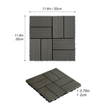 Wood Plastic Composite Deck Tiles Set of 20pcs, Composite Decking Resist Rust, Water, Weather, W2805P205353
