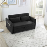 ZUN MH" Sleeper Sofa Bed w/USB Port, 3-in-1 adjustable sleeper with pull-out bed, 2 lumbar pillows and W119362742