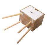 Set of 2 Wooden Modern Nightstand with 2 Drawers and 4 Solid Splayed Legs, Living Room Bedroom W2181P147490