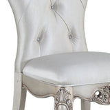 Cream and Golden Ivory Tufted Side Chairs B062P182713