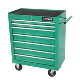 7 DRAWERS MULTIFUNCTIONAL TOOL CART WITH WHEELS-GREEN 87732434